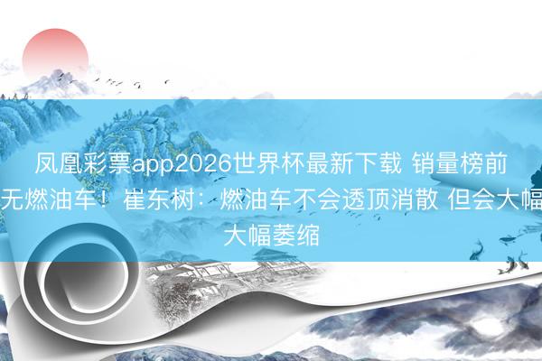 凤凰彩票app2026世界杯最新下载 销量榜前十已无燃油车！崔东树：燃油车不会透顶消散 但会大幅萎缩