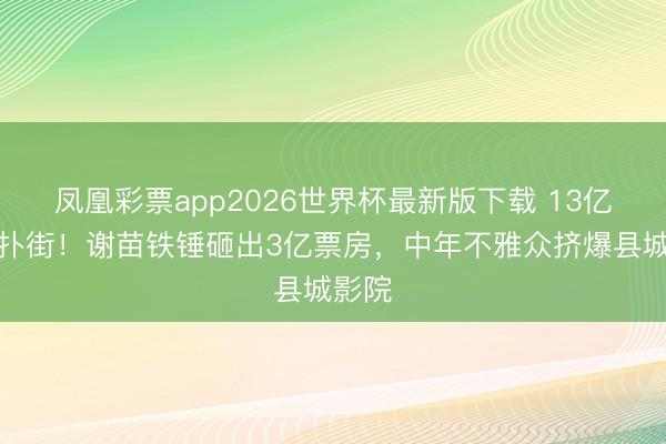 凤凰彩票app2026世界杯最新版下载 13亿巨制扑街！谢苗铁锤砸出3亿票房，中年不雅众挤爆县城影院