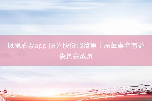 凤凰彩票app 阳光股份调遣第十届董事会有益委员会成员